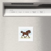 Chestnut Brown Horse Equestrian Magneet (Insitu (Vaatwasser))