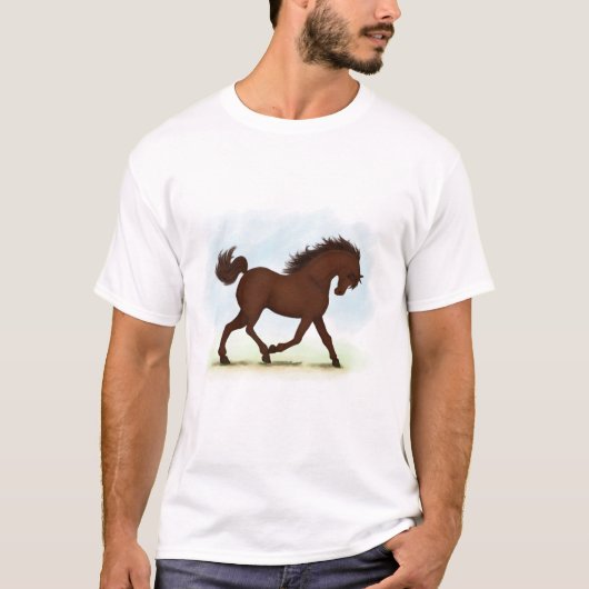 Chestnut Brown Horse Equestrian T-shirt (Voorkant)