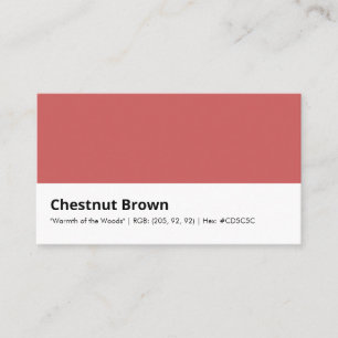 Chestnut Brown "Warmte van het Bos" Visitekaartje