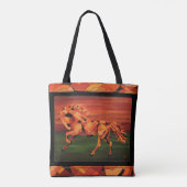 Chestnut — Canvas tas met paardenkunst (Achterkant)