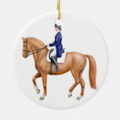 Chestnut Dressage Horse Ornament (Achterkant)