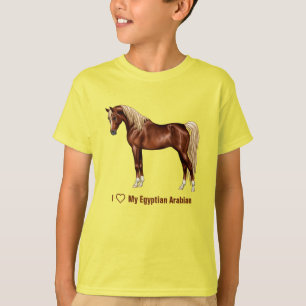 Chestnut Egyptisch Arabisch paard Flaxen Mane & Ta T-shirt