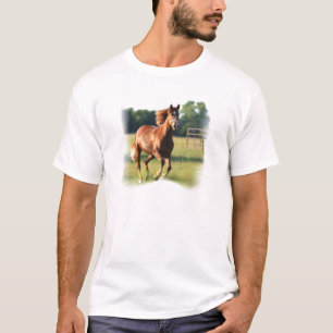 Chestnut Galloping Horse Mannen T-Shirt