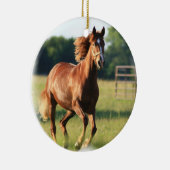 Chestnut Galloping Horse Ornament (Rechts)