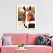 CHESTNUT HORSE CANVAS AFDRUK (Insitu (Woonkamer))
