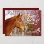 Chestnut Horse Cartes photos de vacances (Devant / Derrière)