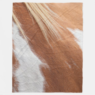 CHESTNUT HORSE COAT PATTERN FLEECE DEKEN