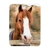 CHESTNUT HORSE MAGNEET (Verticaal)