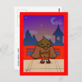 Chestnut in het Briefkaart kimono (Voorkant / Achterkant)