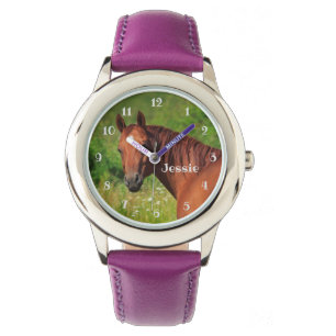 Chestnut Mare Horse Girls Horloge