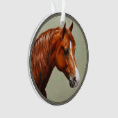 Chestnut Morgan Horse Ornament (voorkant)