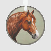 Chestnut Morgan Horse Ornament (achterkant)