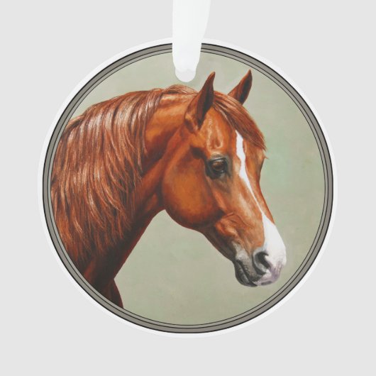 Chestnut Morgan Horse Ornament (voorkant)