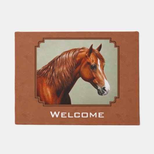 Chestnut Morgan Horse Rusty Red Deurmat (Voorkant)
