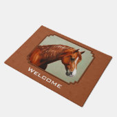 Chestnut Morgan Horse Rusty Red Deurmat (Schuin)