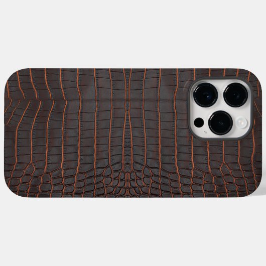 Chestnut Nile Crocodile Texture Print Case-Mate iPhone Case (Achterkant (horizontaal))