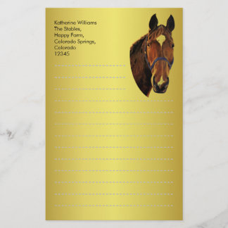 Chestnut Paard Briefpapier