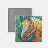 Chestnut Paard Magneet (Voorkant / Achterkant)