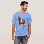 Chestnut Pinto Sorrel Paint Horse Stallion T-shirt (Voorkant volledig)