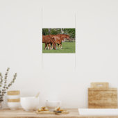 Chestnut Quarter Horse Mares and Foals Poster (Keuken)