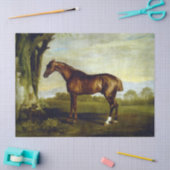 Chestnut Racehorse in a Landscape (George Stubbs) Tissuepapier (Craft)