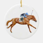 Chestnut Thoroughbred Race Horse Ornament (Achterkant)