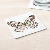 Chestnut Tiger Butterfly Vierkante Kartonnen Onderzetter (Schuin)