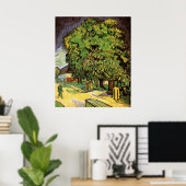Chestnut Trees in Blossom door Vincent van Gogh Poster (Thuiskantoor)