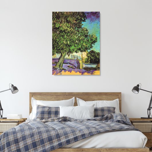 Chestnut Trees in Blossom, Vincent van Gogh. Canvas Afdruk (Insitu (Slaapkamer))
