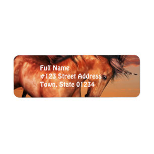 Chestnut Unicorn Mailing Labels