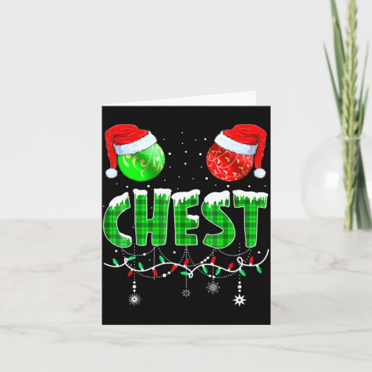 Chestnuts Matching Family Funny Chest Nuts Christm Kaart (Voorkant)