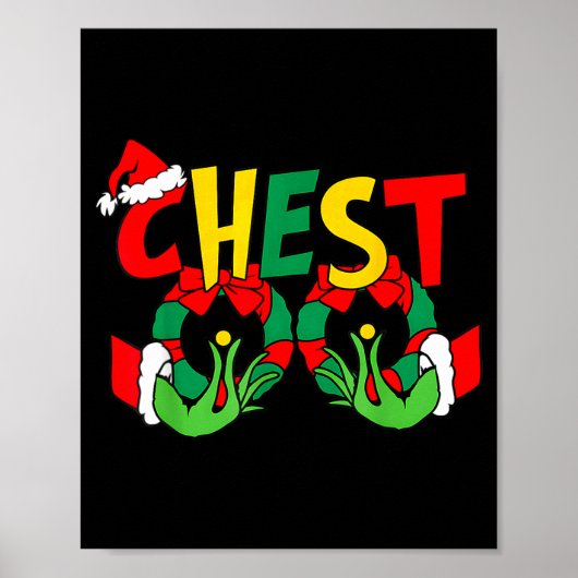 Chestnuts Matching Family Funny Chest Nuts Christm Poster (Voorkant)