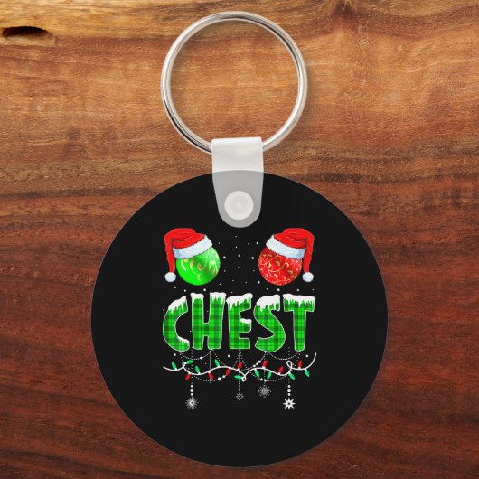 Chestnuts Matching Family Funny Chest Nuts Christm Sleutelhanger (Voorkant)