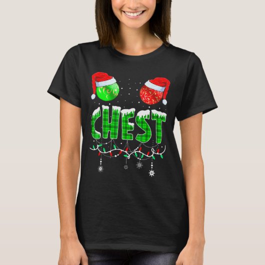Chestnuts Matching Family Funny Chest Nuts Christm T-shirt (Voorkant)