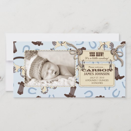 Cheval à rocher Boy Carte photo 2 (Devant)