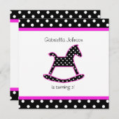 Cheval à roches Invitation de fête d'anniversaire (Devant / Derrière)