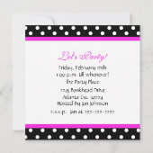 Cheval à roches Invitation de fête d'anniversaire (Dos)