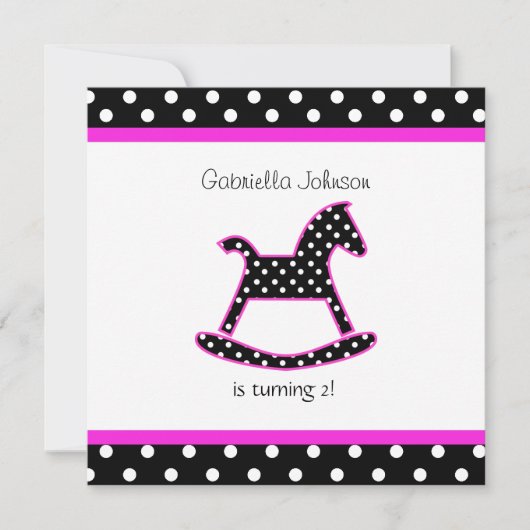 Cheval à roches Invitation de fête d'anniversaire (Devant)