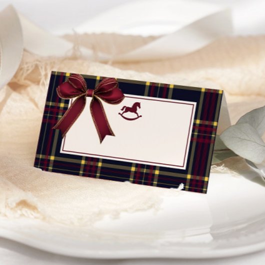 Cheval à Rocks Luxe Vin de Noël Bow rouge