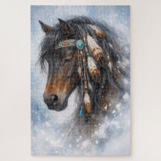 Cheval amérindien - Puzzle (Vertical)