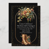 Cheval Anniversaire Trail Ride Invitation (Devant / Derrière)