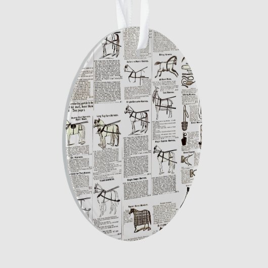 Cheval Antique Publicité Journal Art (devant)