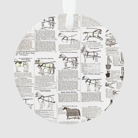 Cheval Antique Publicité Journal Art (dos)