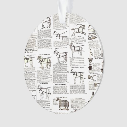 Cheval Antique Publicité Journal Art (devant)