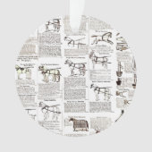 Cheval Antique Publicité Journal Art (devant)