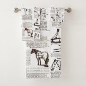 Cheval Antique Publicité Journal Art (En situation)