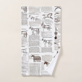 Cheval Antique Publicité Journal Art (Serviette à main)
