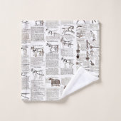 Cheval Antique Publicité Journal Art (Gant de toilette)