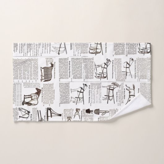 Cheval Antique Publicité Journal Art (Serviette à main)