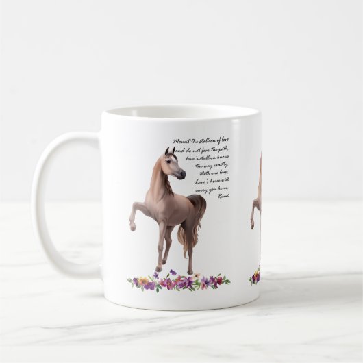 Cheval arabe et Roumi citent mug (Gauche)